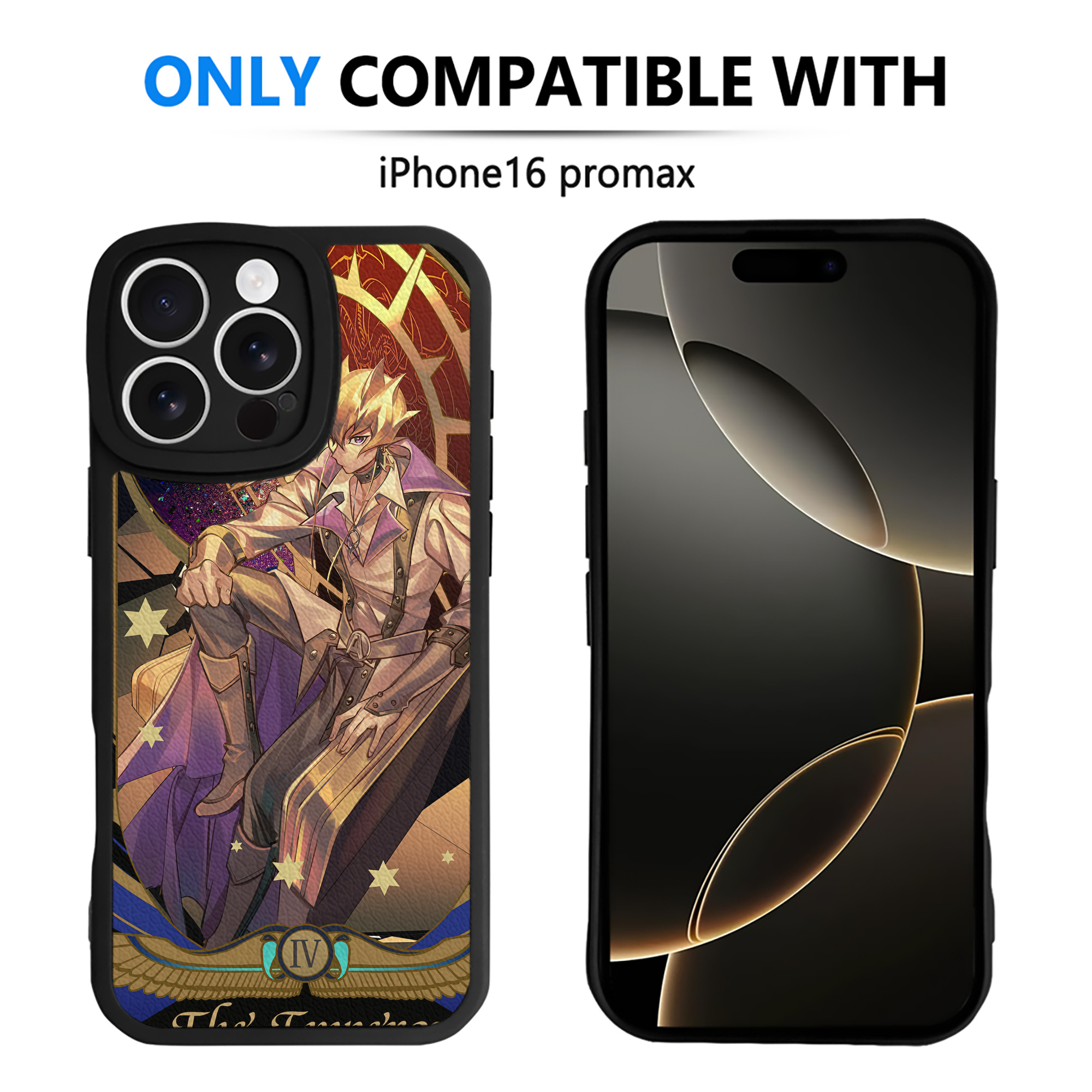 （画像用） 遊☆戯☆王 Yu-Gi-Oh! 【iPhone 16シリーズ対応】シリコンスマホケース（レザー調） 材質：シリコン